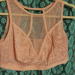 High Neck Light Peach Bralette